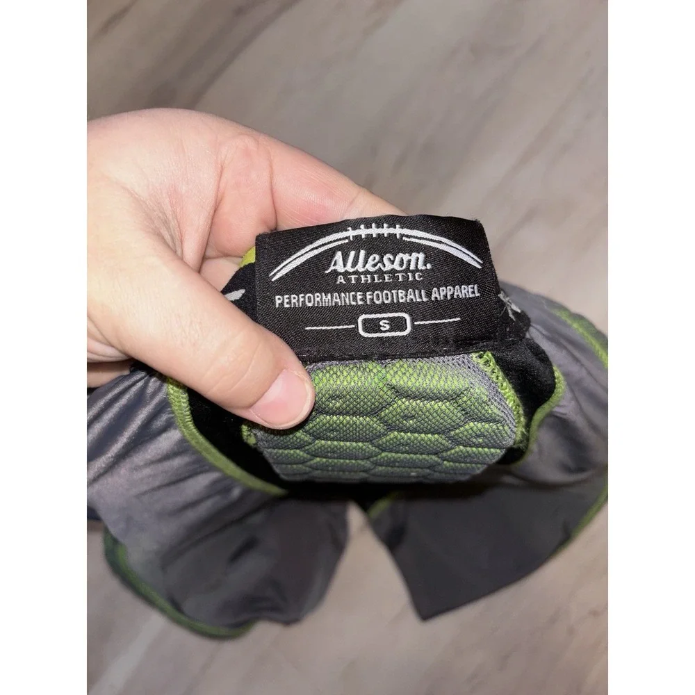Alleson Athletic‎ Men's Small Football Padded Shorts Green Gray Nylon